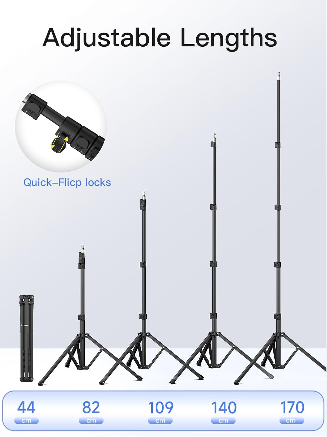 Adjustable Lengths of Tripod