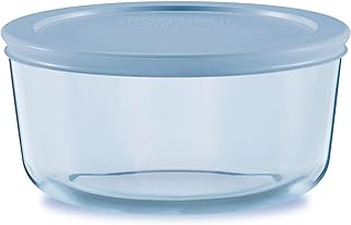 Colors Tinted (4 Cup) Medium Round Food Storage Container, Snug Fit Non-Toxic Plastic BPA-Free Lids, Freezer Dishwasher Microwave Safe