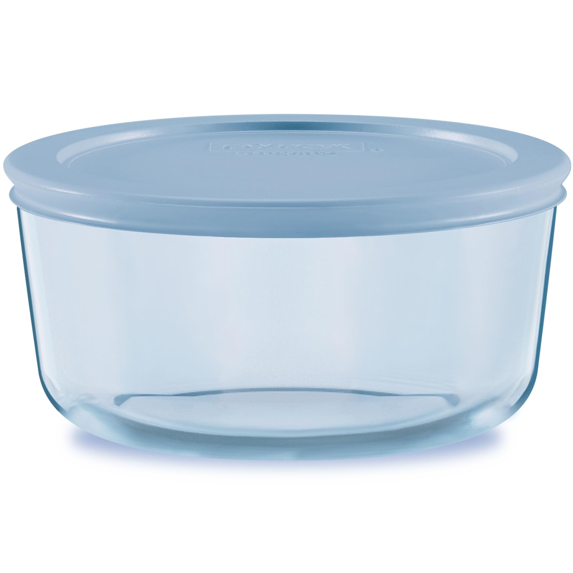 Photo 1 of Pyrex Colors Tinted (4 Cup) Medium Round Food Storage Container, Snug Fit Non-Toxic Plastic BPA-Free Lids, Freezer Dishwasher Microwave Safe