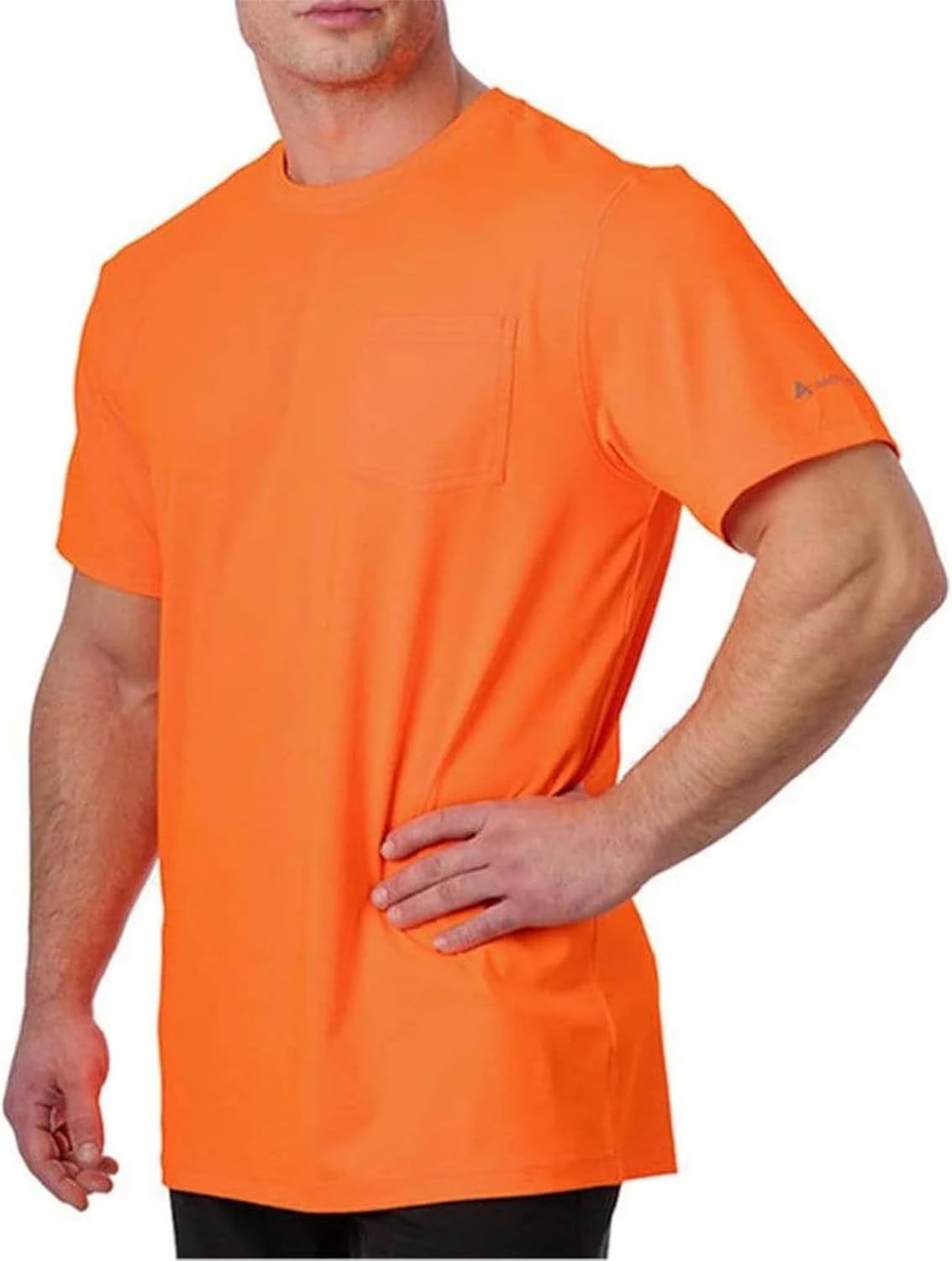 Arctic Cool Mens Crew Neck Instant Cooling Pocket Workwear Moisture Wicking Performance UPF 50+ Short Sleeve Shirt