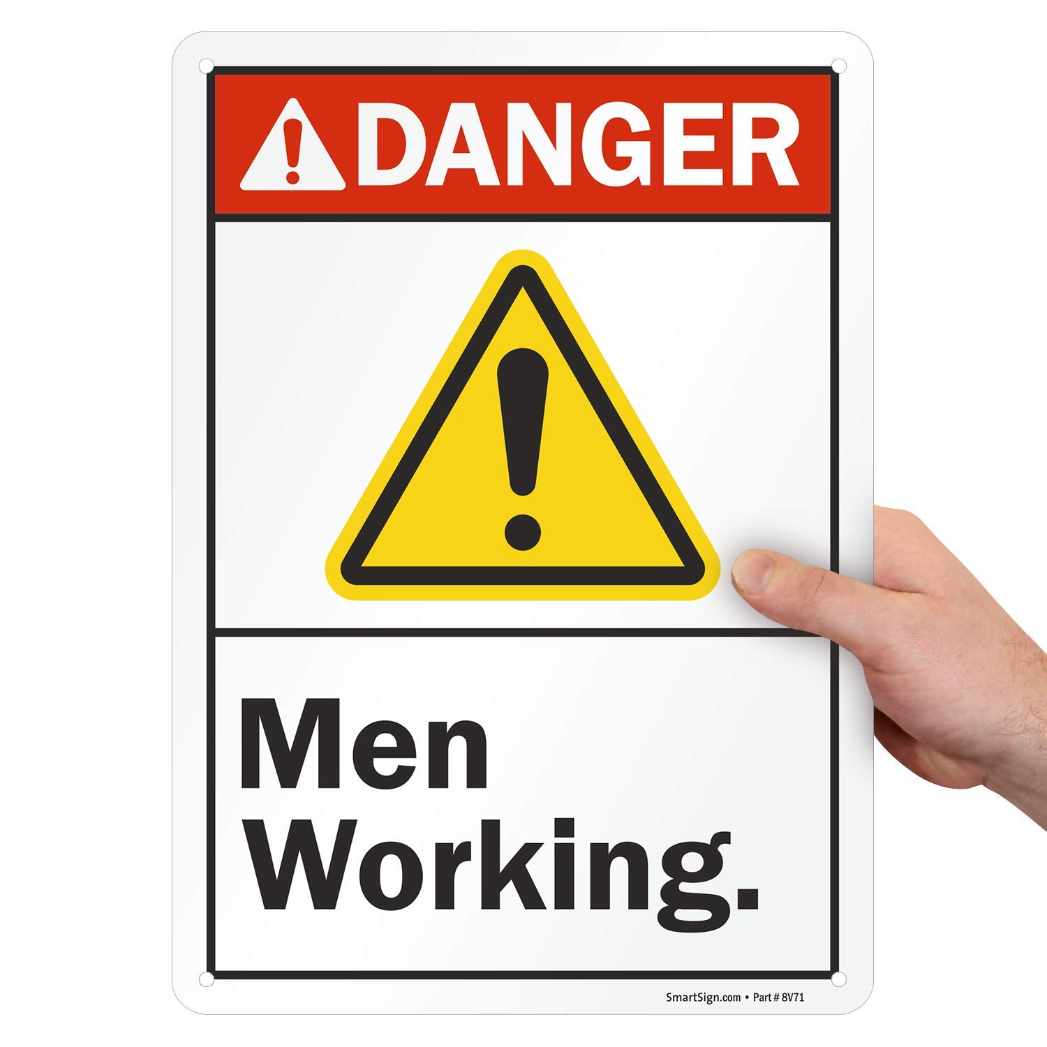 Panneau de signalisation Danger Men Working aluminium résistant - 5
