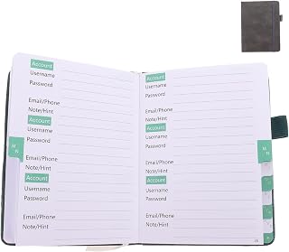 TEHAUX Organizador De Senhas Agenda Telefônica Para Idosos Livro De Senhas Para Idosos Organizador De Endereços De Escritório Livro De Contato Livro Guardador De Senhas Livro De