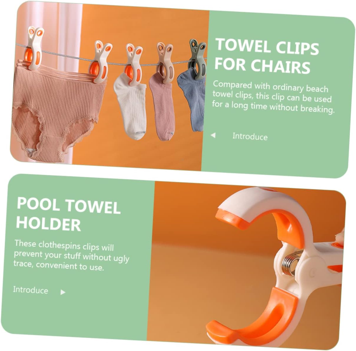 Alipis 30pcs Beach Towel Holders Non- Clips for Beach Chairs Windproof Clothespins Lightweight Material Smooth Edge Design Easy to Carry and Store