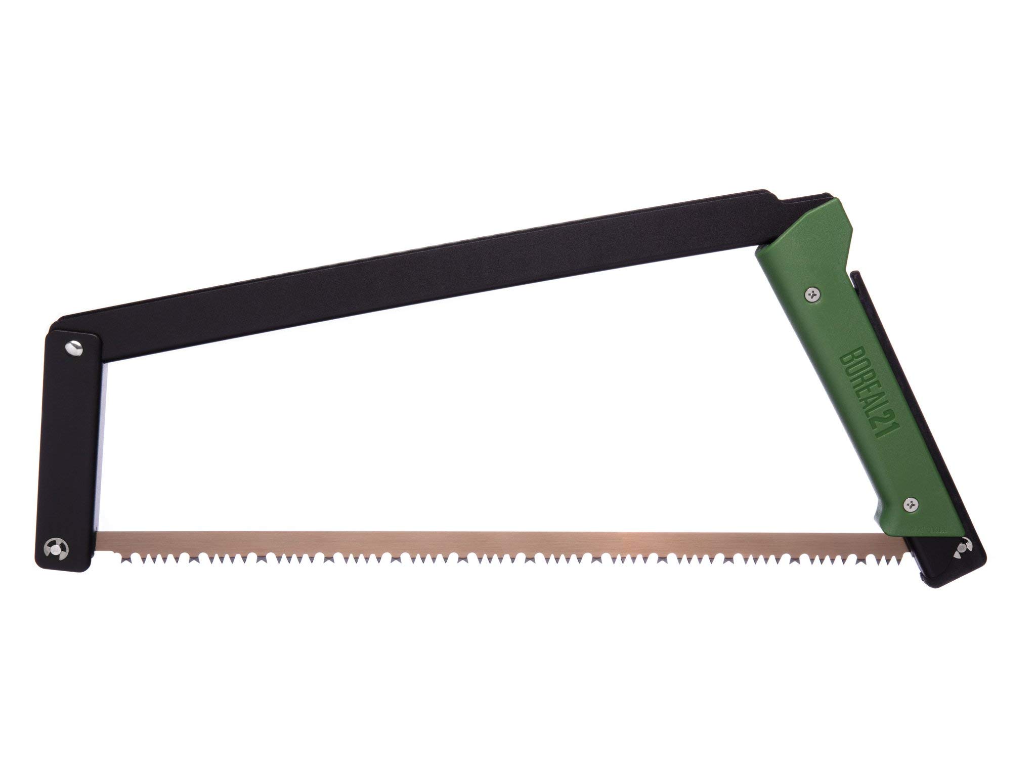 Agawa Canyon - BOREAL21 -> 21 Inch Folding Bow Saw - Black Frame, Green Handle, 21" All Purpose Blade