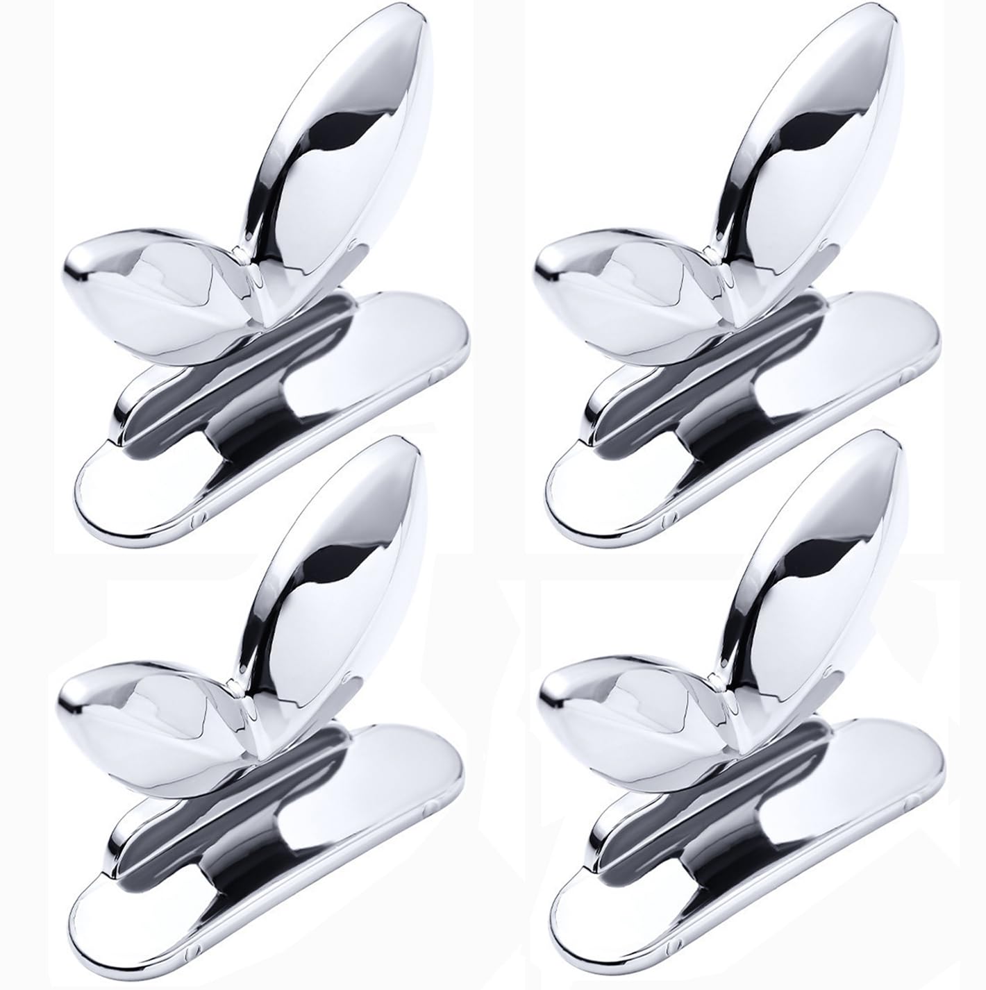 Bessy Shop Silver Toilet Seat Lifter,4 Pcs Toilet Lid Lifting Tool Toilet Lid Lifter Toilet Seat Handle Self Adhesive For Home Hotels Toilet(Silver)