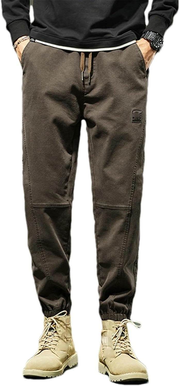 Men's Casual Pants Spring and Autumn Loose Boys Sports Cuff Work Pants Men