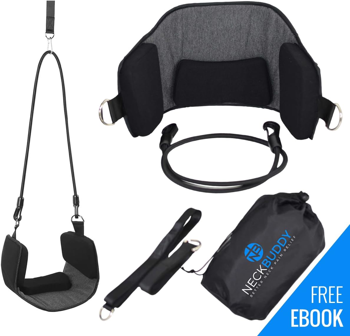 The Neck Buddy: Effective and Instant Neck Pain Relief - Adjustable Cervical Traction Device for Deep Shoulder and Muscle Relaxation