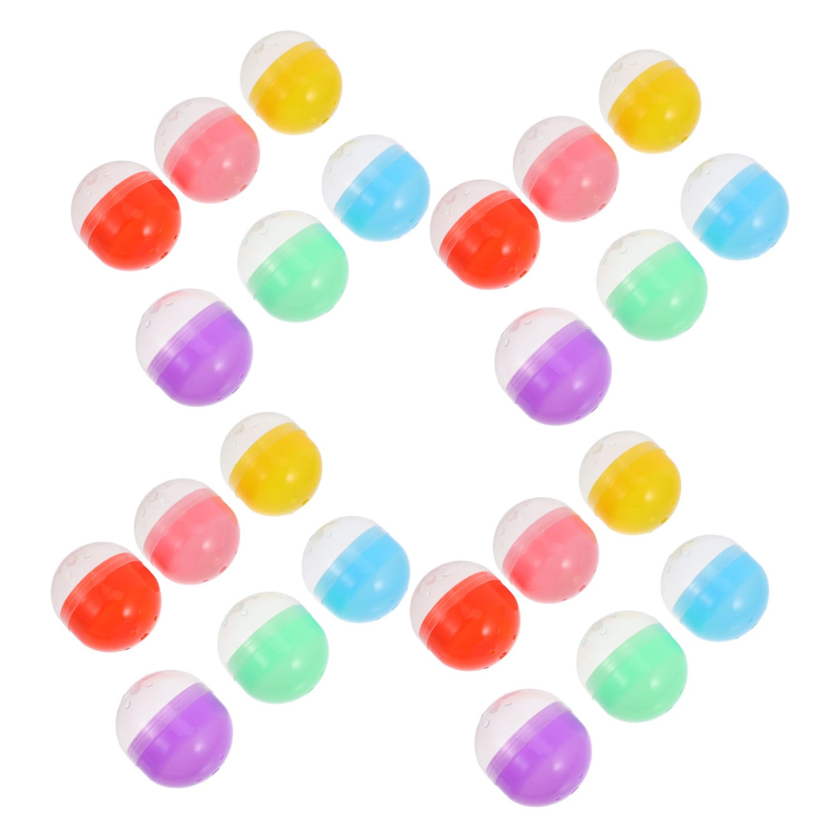 PRETYZOOM 50pcs White Topiary Balls for Ball Pit Boys and Girls Gumball Machine Toys Pit Plastic Vending Capsules DIY Craft Supplies