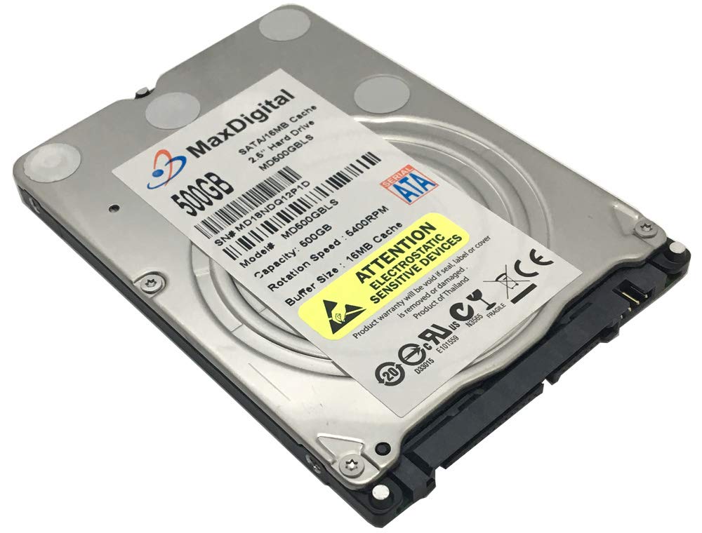 Amazon.com: MaxDigital 500GB 5400RPM 16MB Cache SATA 6Gb/s 7mm 2.5