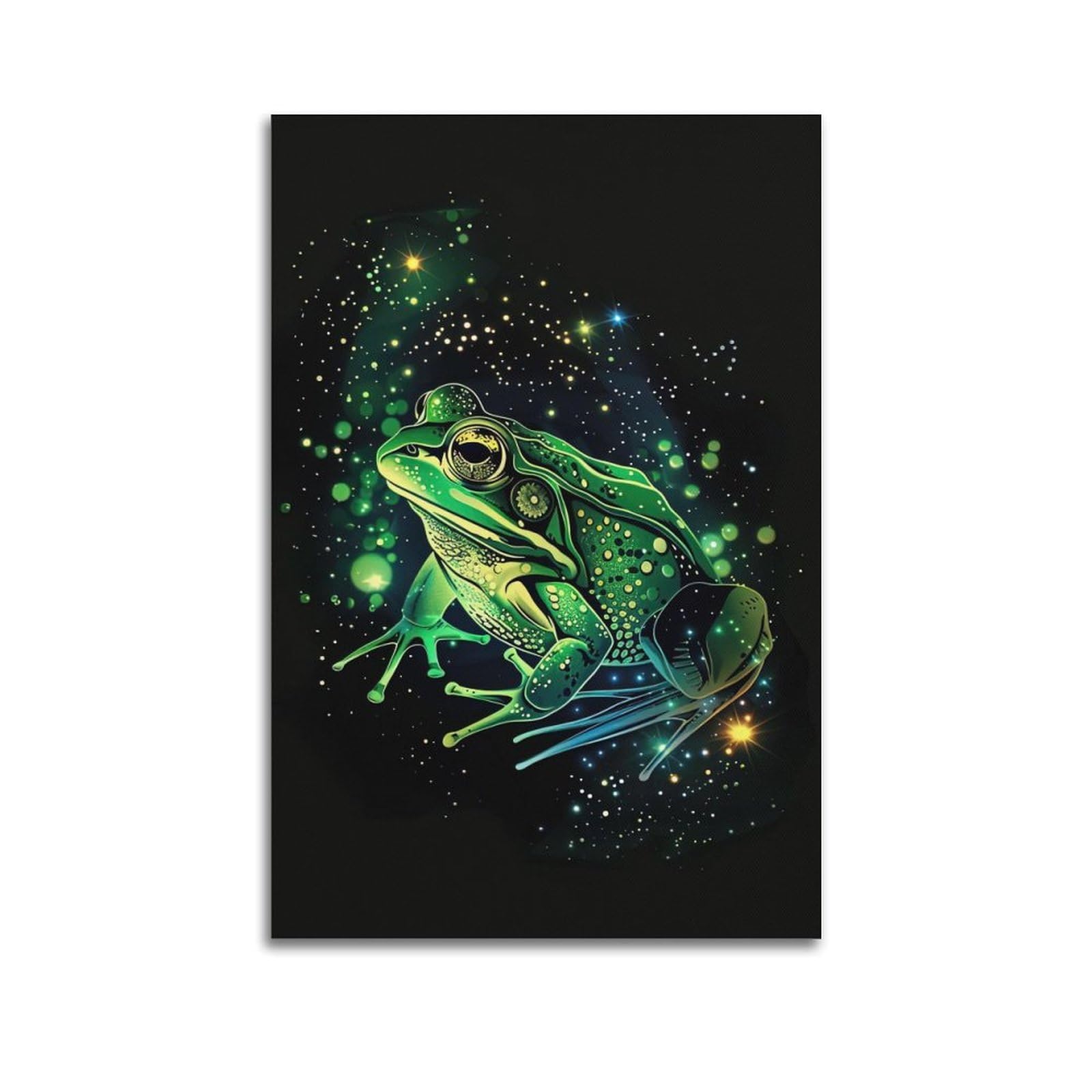 CXHJCA Animal Poster Animal Poster Little Glowing Frog Poster Decorative Painting Canvas Wall Posters And Art Picture Print Modern Family Bedroom Decor Posters 20x30inch(50x75cm)