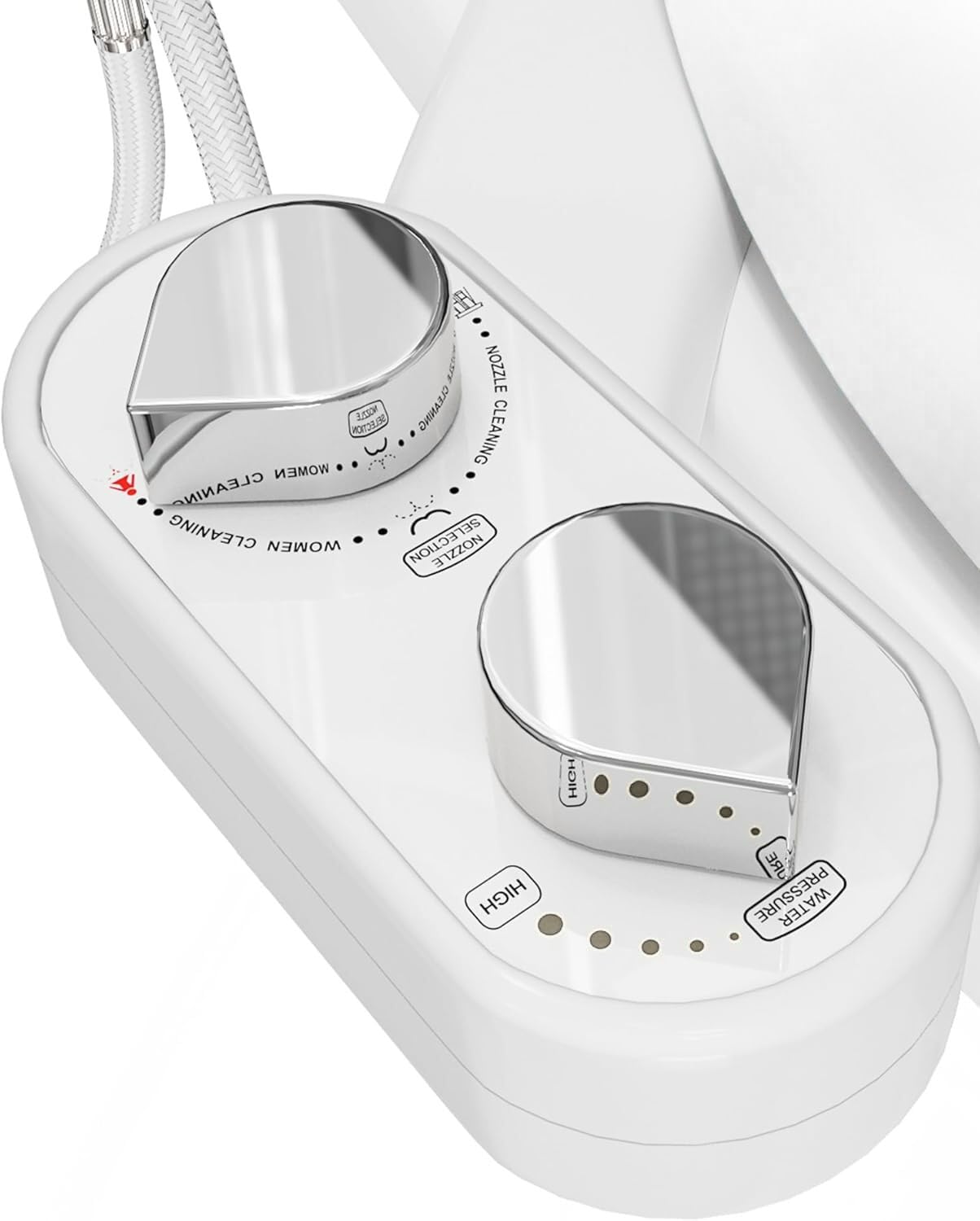 Clear Rear Bidet Attachment White