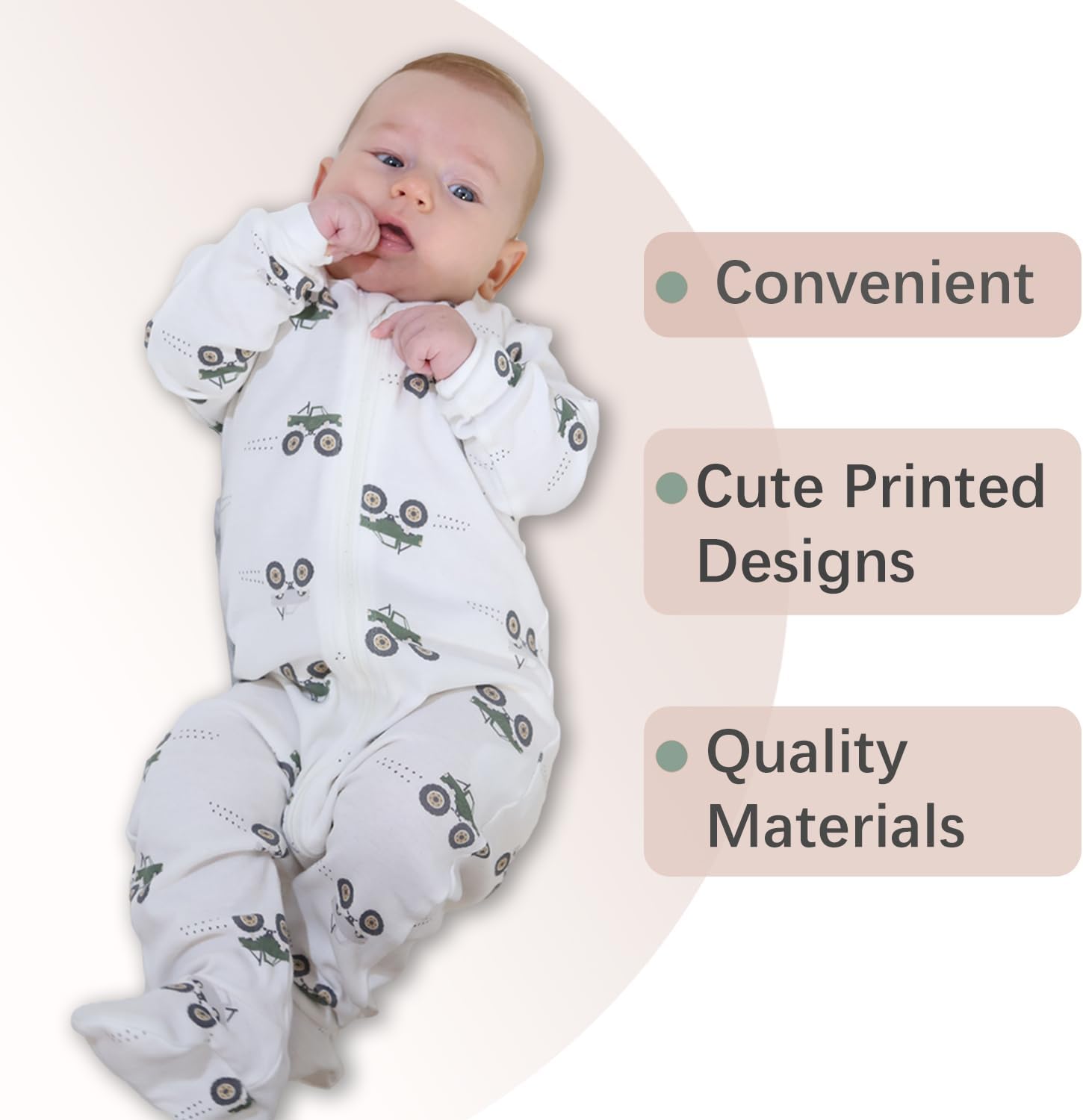 DDY Baby Girl Boy Snowsuit 0-3 Months Down Jacket Hooded Romper Jumpsuit Infant Onesie Winter Outwear Grey image 4