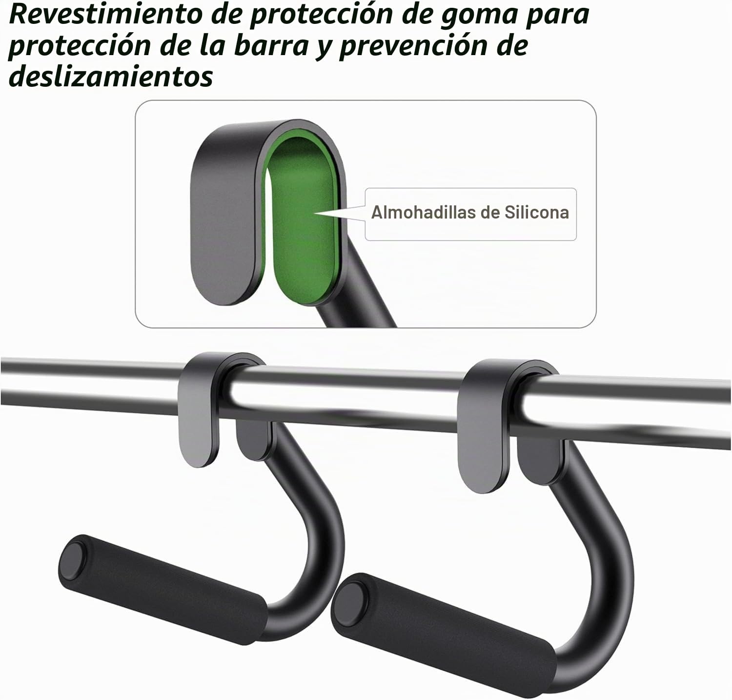 SELEWARE Grip Hadles Tubo Robusto Netural Grip Pullup Accesorios Mango para Barras Dominadas y Resistencia, Asas Cubiertas Espuma