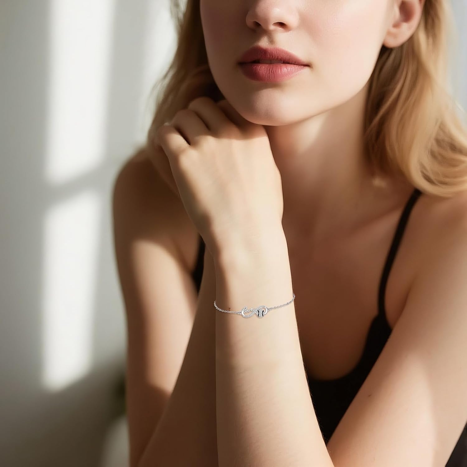YAFEINI Baseball/Basketball/Volleyball Bracelet 925 Sterling Silver Infinity Bracelet Sport Jewelry Gifts for Women Mom