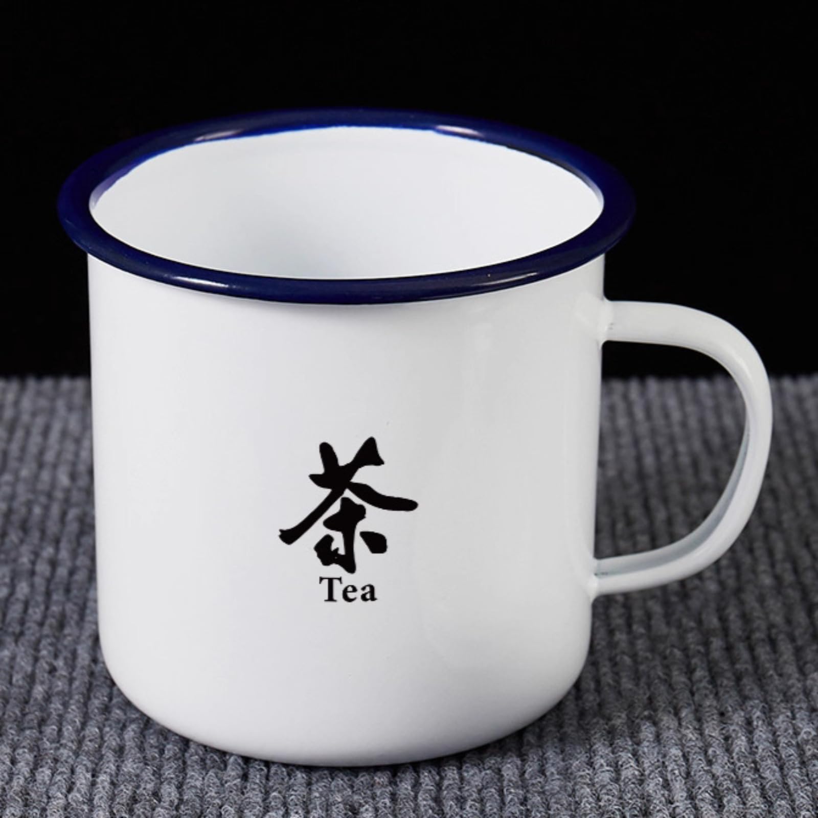 Tasse en émail style rétro pour le camping et les pauses café