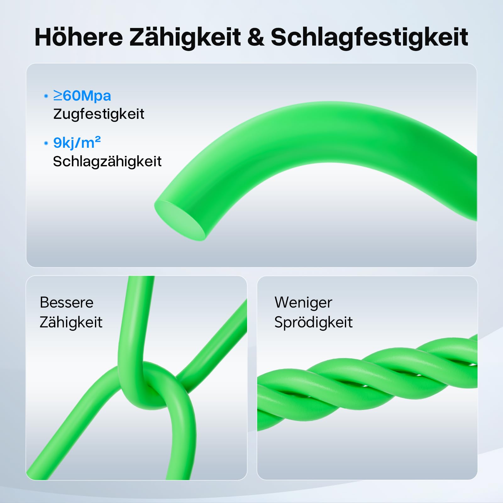DEEPLEE Filament PLA+ 1,75 mm Czarny, Biały, Czerwony, Ciemny Niebieski 4kg | Pakiet filament PLA Plus do drukarek 3D FDM, wysoka dokładność wymiarowa +/- 0,02 mm, zestaw PLA