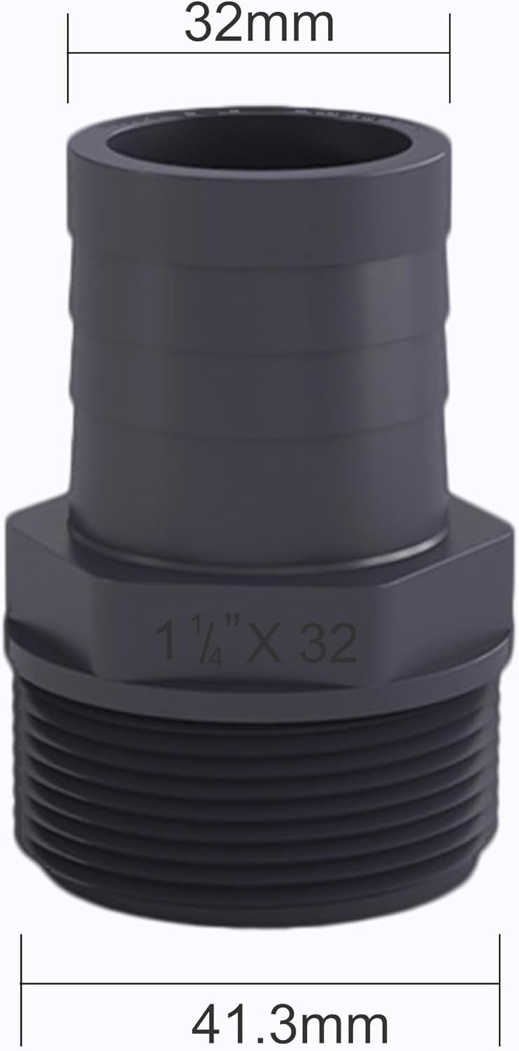 Corrugated Pond Tubing - Flexible, Kinkproof, Reinforced PVC Hose for Water Gardens, Pumps, Waterfalls & Aquaculture (20 Feet Black, 1-1/4 Inch)