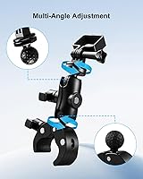 Vista 4 de Kit de soportes para manillar de abrazadera de cámara de bicicleta, cubierta protectora de cámara para parasol de lente compatible con DJI Osmo