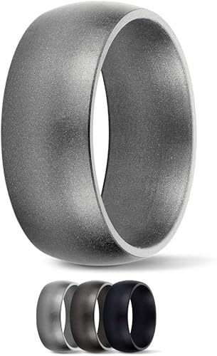SafeRingz Silicone Wedding Ring, 6mm, Made in the USA, Men or Women, Size 4-13