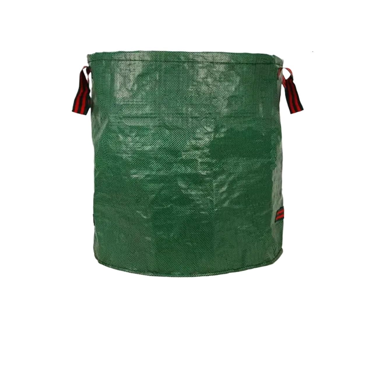 Large Capacity Garden Leaf Bag Branches And Fallen Leaves Collection Dark Green PP Woven Reusable Plant Garbage Supplies for Plant Leaf Trash Debris(Green 272L)