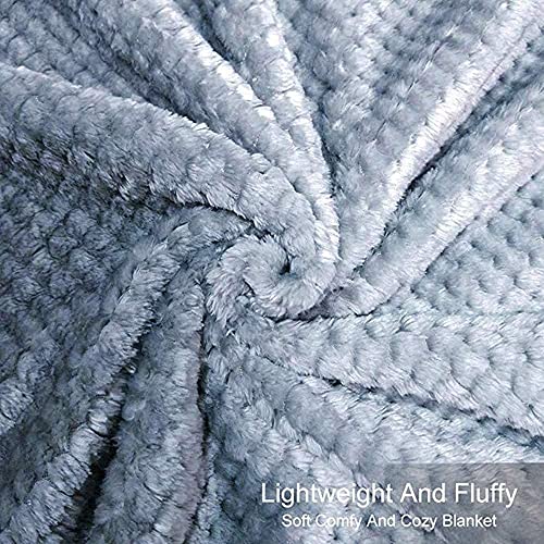 U Uqui Soft Blue Full Size Blanket Anti-Static Fleece Blanket Lightweight Warm Bed Blanket Fuzzy Cozy Decorative Blankets For Couch Travel Sofa All Seasons Suitable For Women, Men And Kids, 70"X78" #TOP6