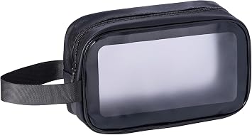 Clear Makeup Bag - TSA Approved Toiletry Bag for TravelGrey