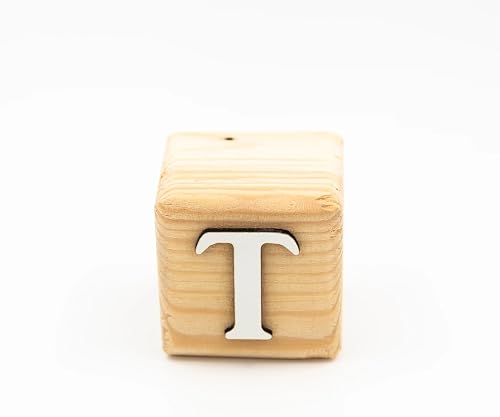 Wooden Alphabet Block – Natural Wooden Letter Block for Home & Nursery Décor (I)