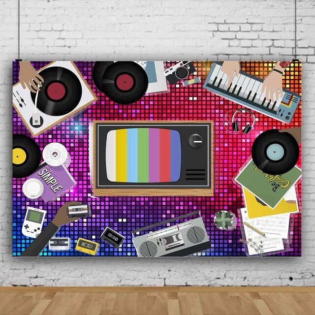 Fotohintergrund Vinyl 2,7x1,8 M - Rockmusik-Design Für Bühne, Party, Studio