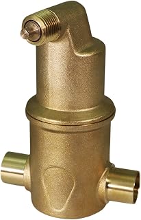 Midline Valve SBW-TQ034T Spiral Air Eliminator Valve for Hydronic Heating Applications; Solid Brass; 3/4 in. SWT Connections