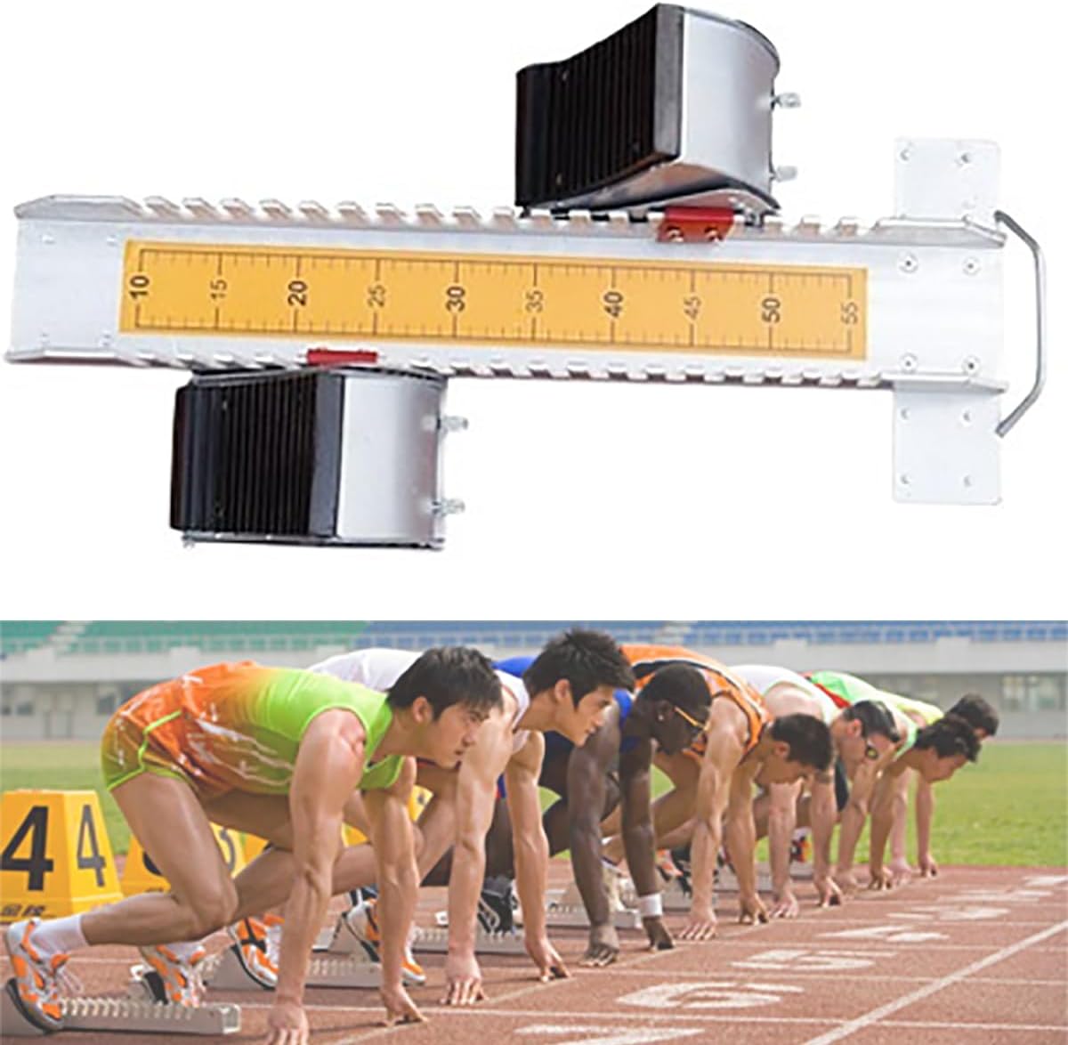 Adjustable Aluminum Alloy Athletics Starting Blocks - 6 Angles, Multi-Function Sprinting Track Equipment for Track & Field, Ideal for Cinder and Plastic Surfaces