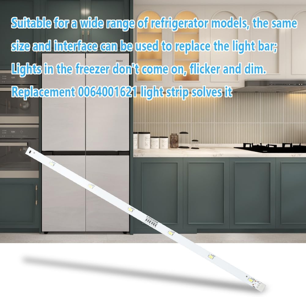 0064001621 PCB LAMP LED Light Bar Bulb Strip Replacement for Haier Refrigerator Compatible Models BCD-404546475 BCD-402WLDCJ/WDCU BCD-486WDGE/476FDGJ Series