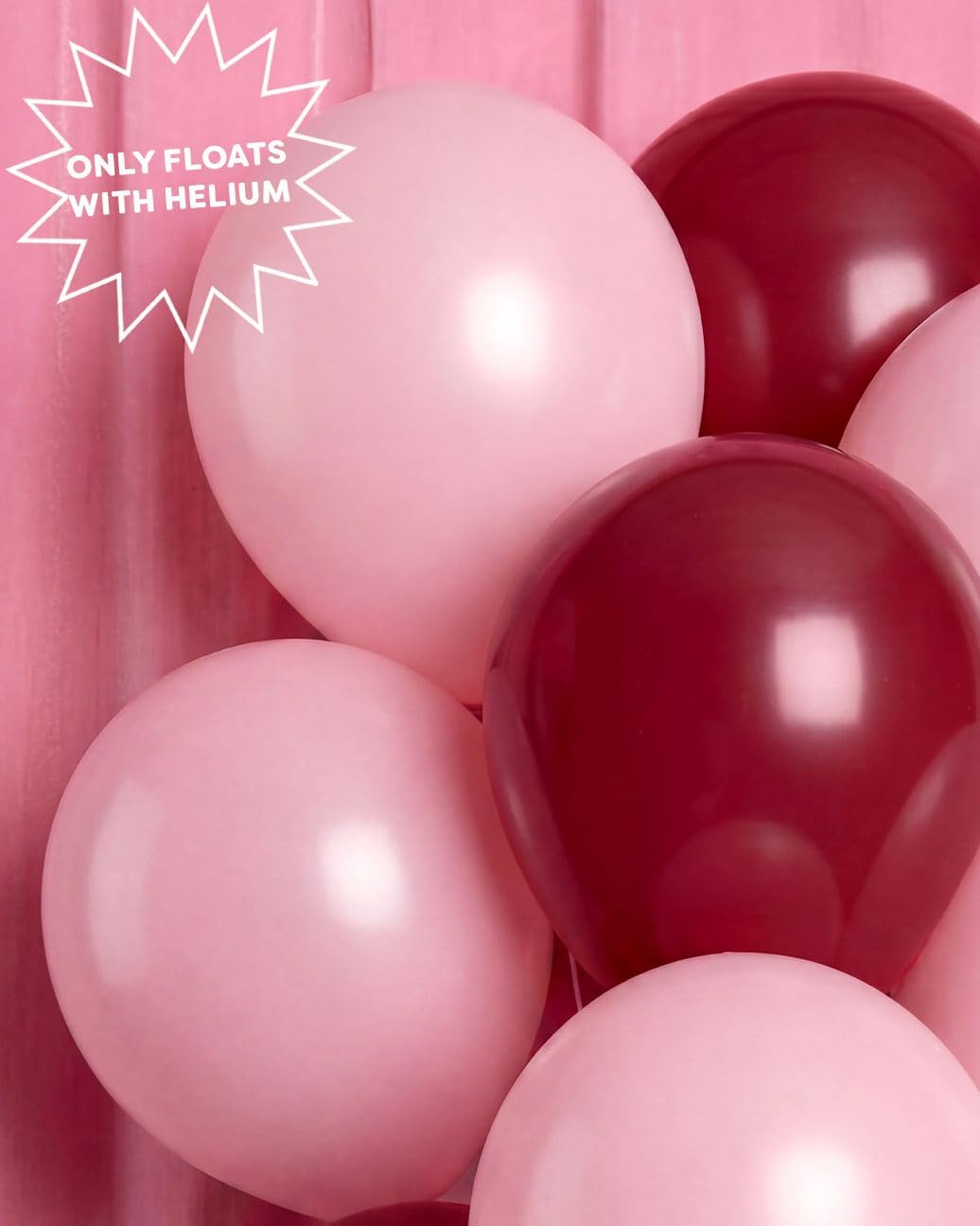 xo, Fetti Burgundy + Pink Balloon Pack - 24 Latex Balloons | Birthday, Bachelorette, Party Decor, Burgundy, Pink, Wine Theme, Girly
