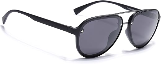 EYEJACK by Voyage UV Protected & Polarized Black Aviator Sunglasses for Men & Women (P025PCL2145)