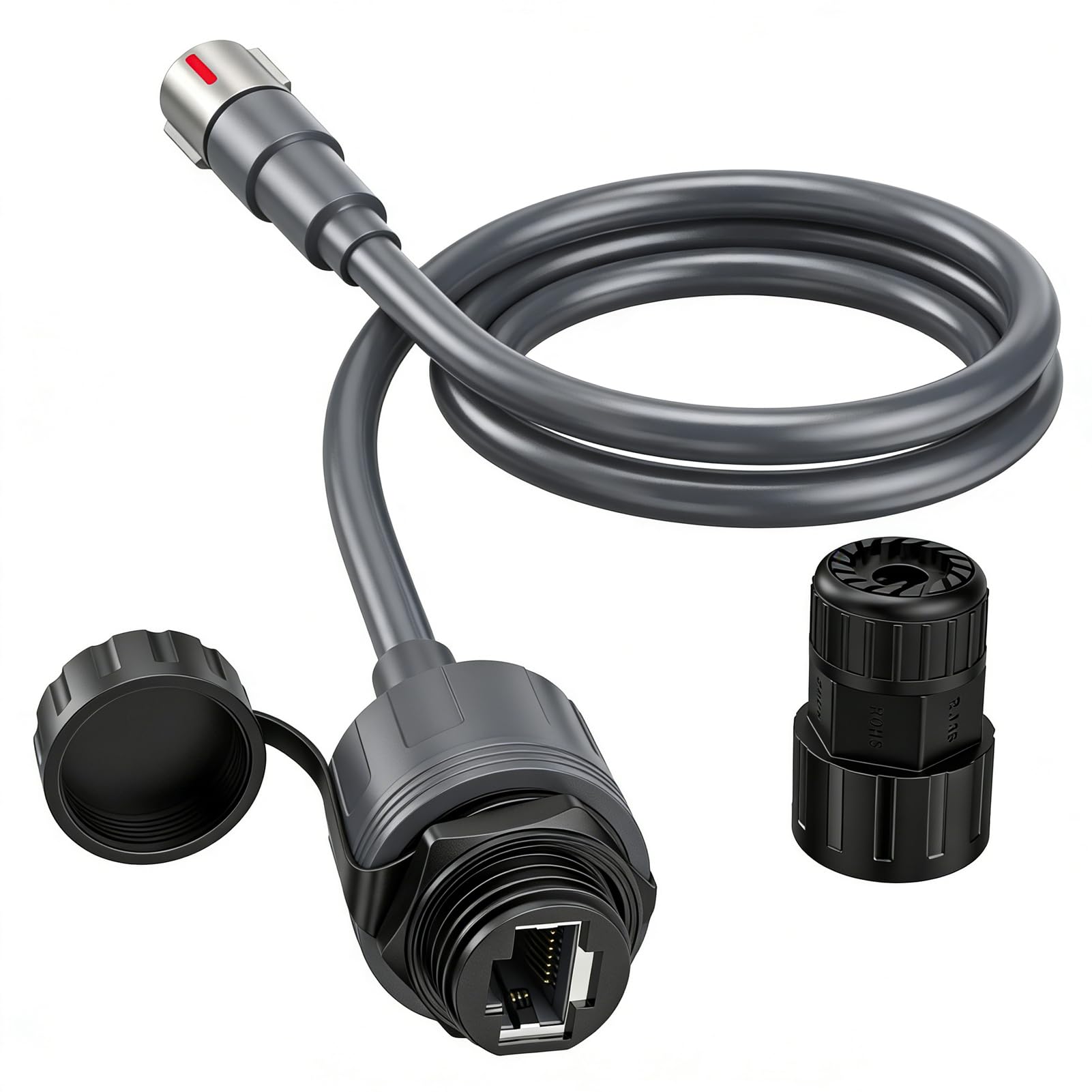 Topiky Wodoodporny Adapter Ethernet IP68 Zapewniający wydajność Gen3 SPX na Złącze RJ45 2000 Mb/s dla Niezawodnej Sieci Wewnętrznej/zewnętrznej