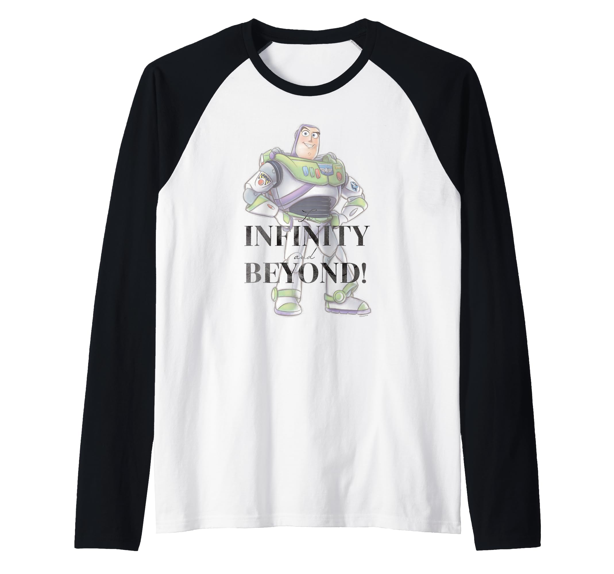 T-shirt Toy Story Buzz Lightyear style baseball raglan Disney 100 pour homme et femme - 2