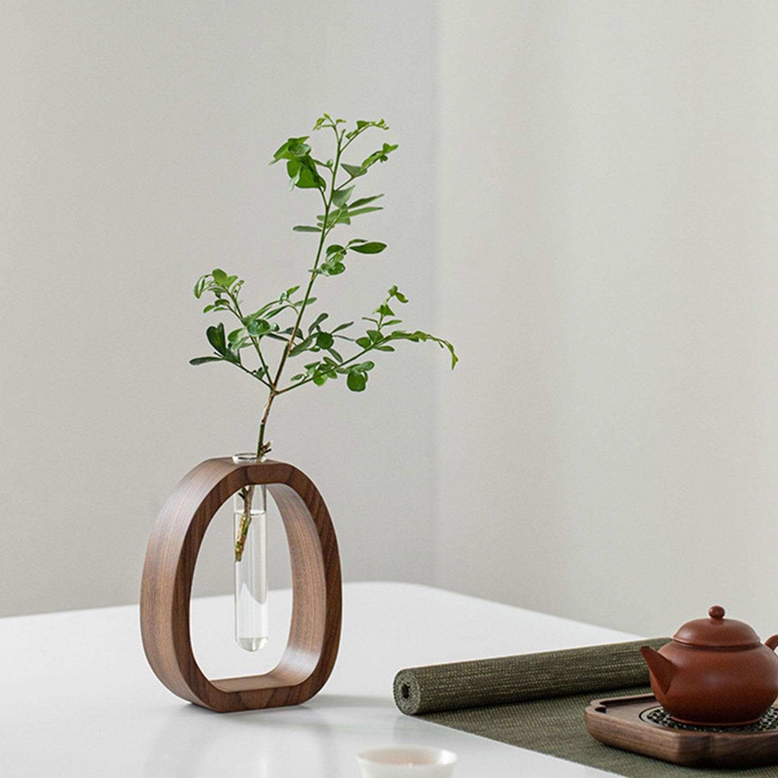 Set 4 Provette Per Fiori In Vetro Con Corda Di Iuta – Vasi Da Parete Per Piante Idroponiche – Decorazione Casa Boho