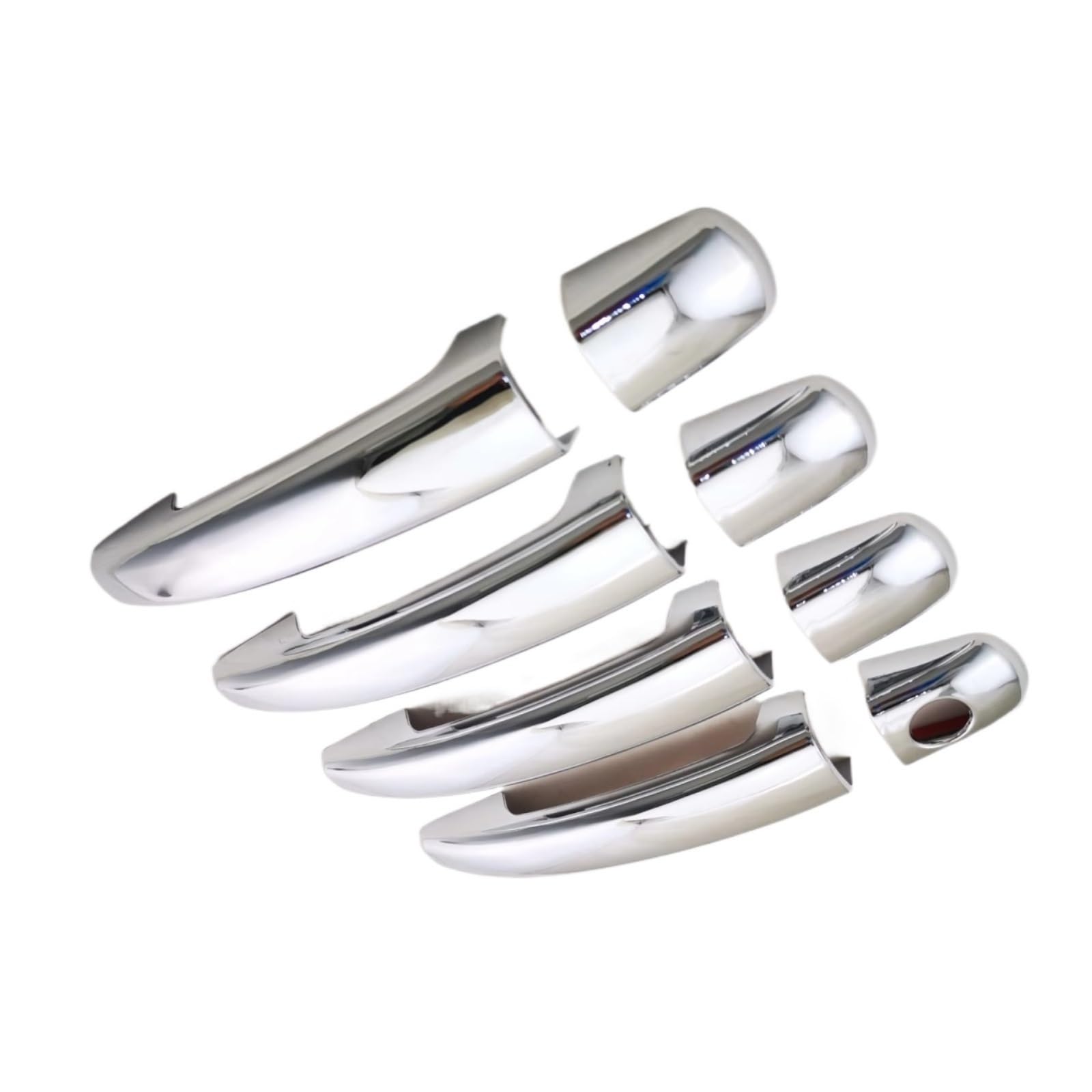 Zcxfdthf Chrome Color Door Handle Covers Part Compatible With Peugeot For Expert 2007-2025 For Partner 2008-2025 Car Door Handle Cover Trim Accessories Set(Chrome Color)