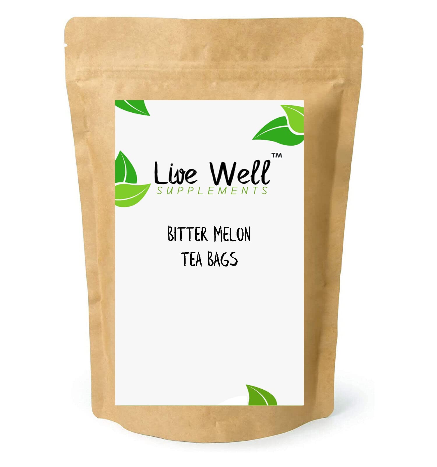 Bitter Melon/Bitter Gourd Herbal Tea Bags (Unbleached Tea Bags) Premium Quality! (50 Tea Bags)