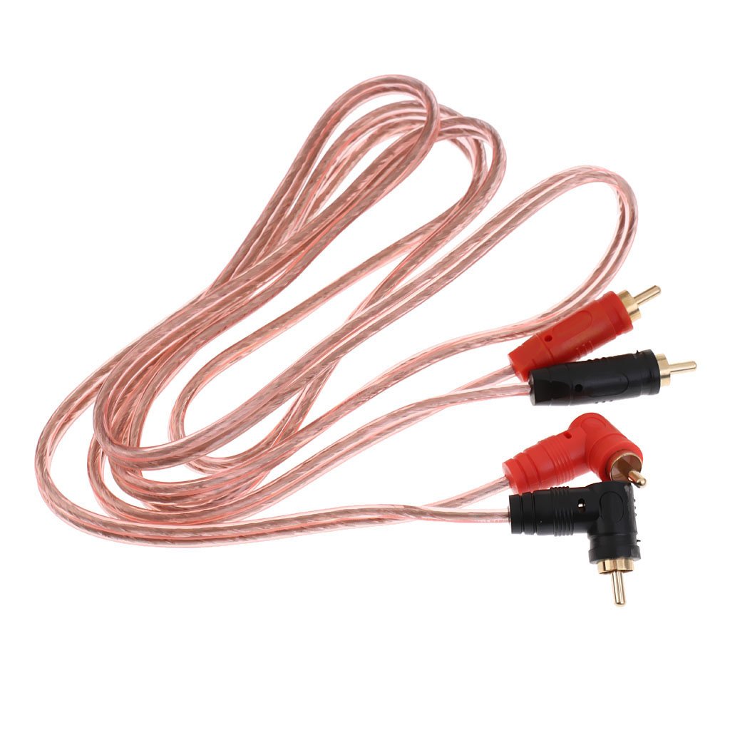 NF&E 2 RCA to 2 RCA 3.5mm Male Car Stereo Audio Connection Cable Adapter 2M