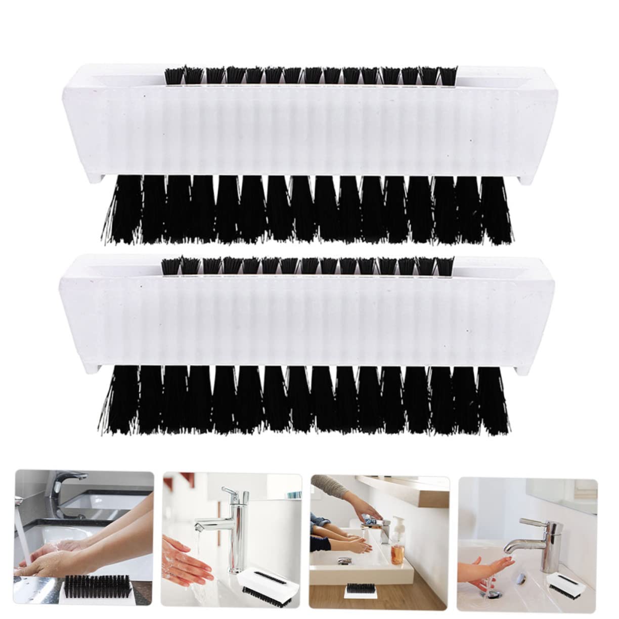 Healvian 8 Piezas Cepillo de Uñas de Doble Cara de Uñas y Antideslizante para Hogar Manicura y Resistente Altas y de Usar