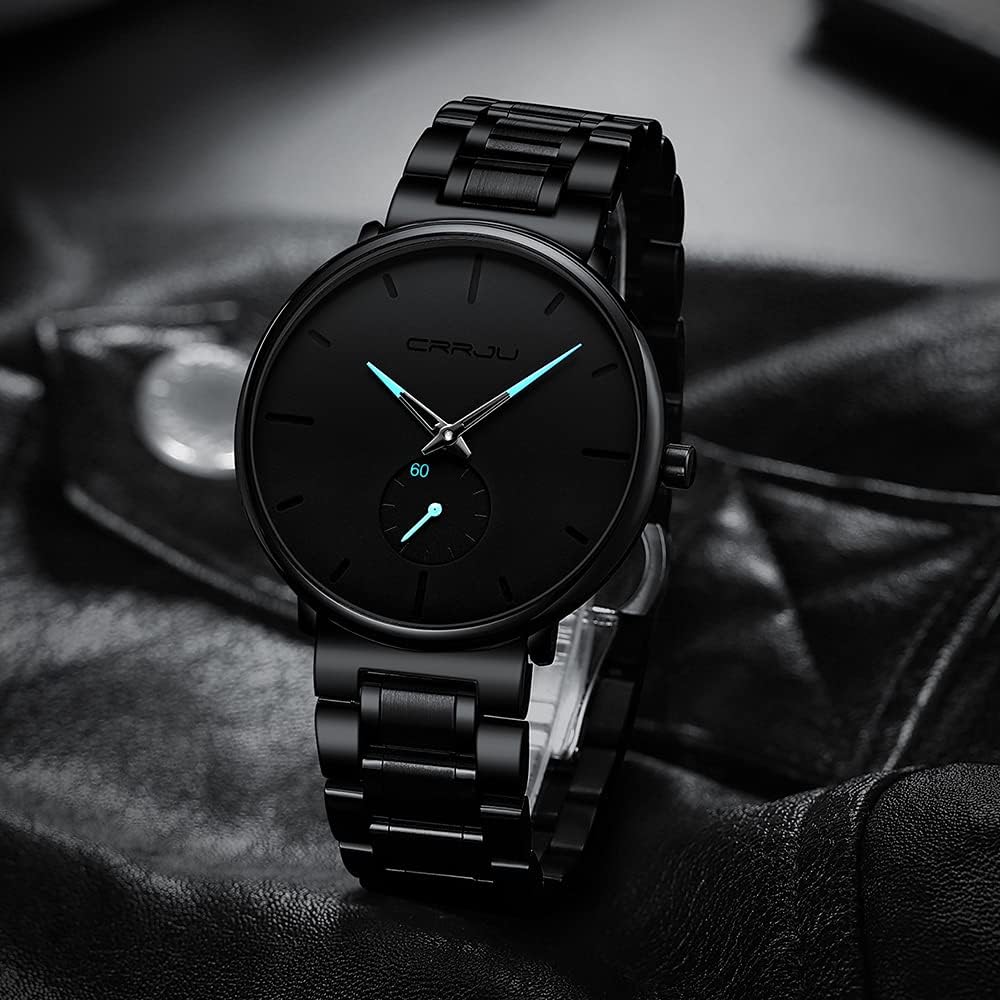 Relojes Hombre De Malla Ultra Fino Negro para Hombres Relojes De Pulsera De Moda Minimalista De Lujo para Relojes Hombre Casual Reloj Hombre De Cuarzo Impermeable