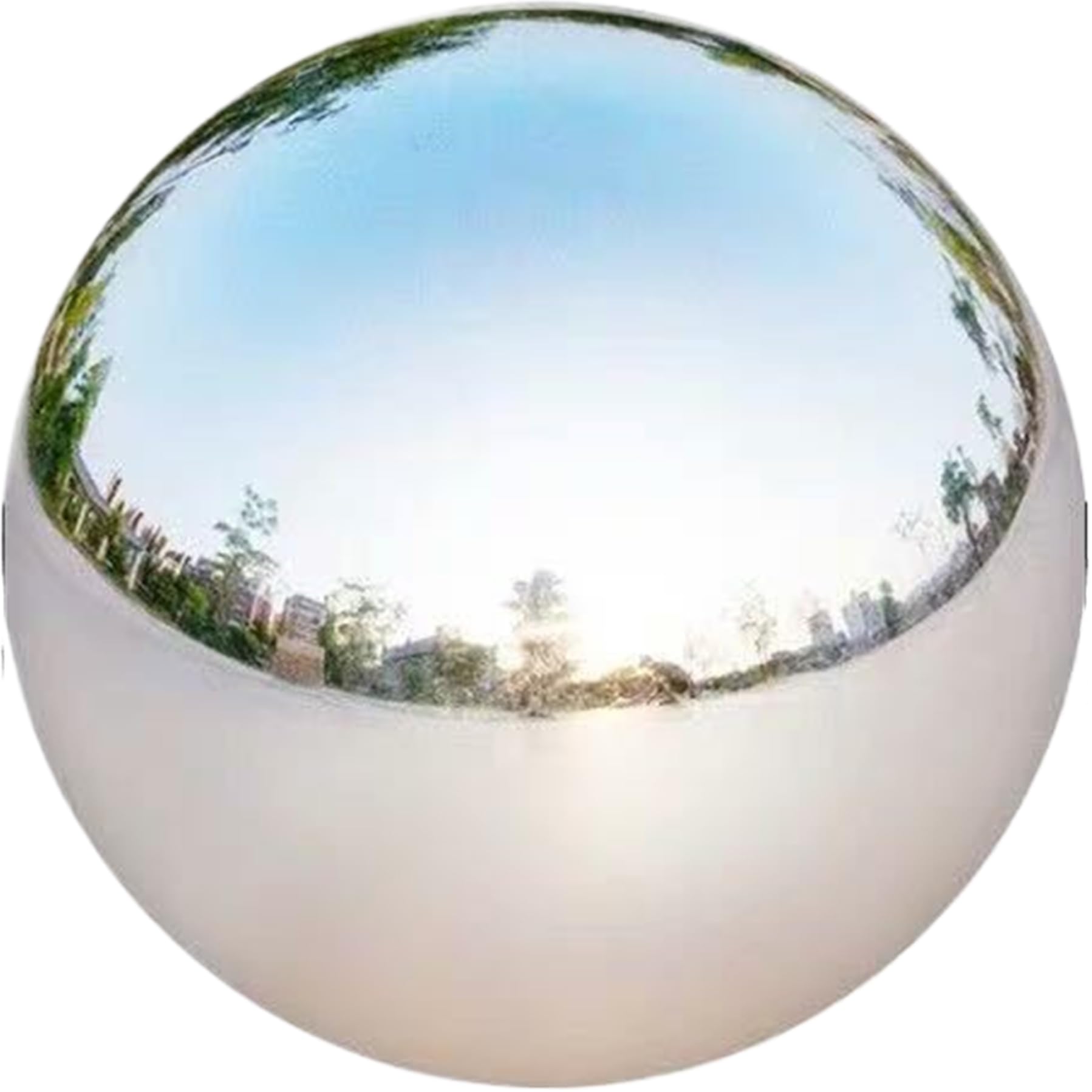 Ngbbby Gazing Ball 10 Inch Stainless Steel Gazing Globe 360掳 Mirror Reflective Hollow Garden Sphere Outdoor