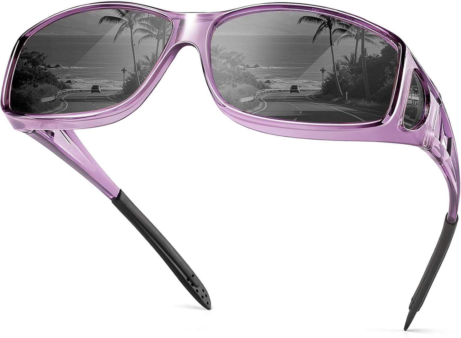 Night Driving Glasses Night Vision Glasses Fit Over Glasses Polarized Anti-Glare UV400 Gift for Men Women