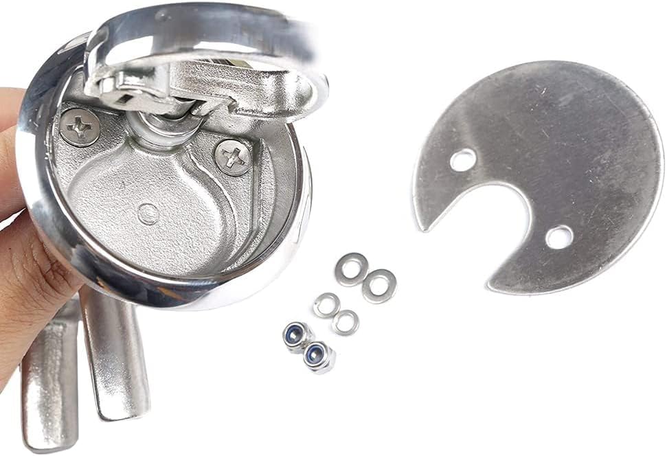 MIZUGIWA Boat Cam Latch Stainless Steel Marine,Boat Locker Latch Hatch Pull,Flush Hatch Lift with Back Plate Fasteners