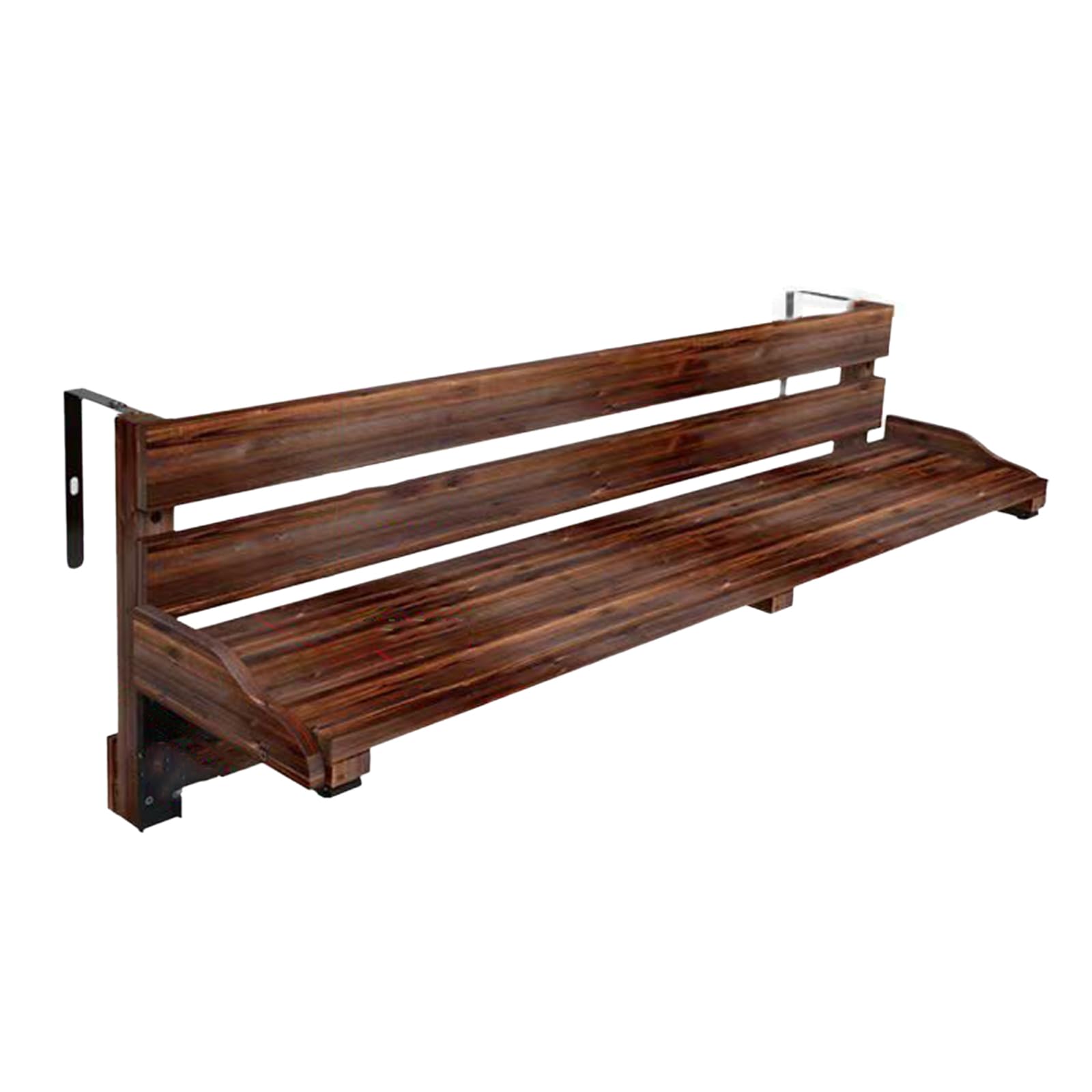 Table de balcon pliante haut de gamme en bois robuste pour balustrade