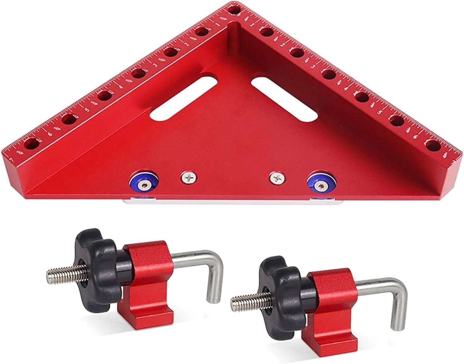 7-inch Woodworking Square 45 Degree Bevel Cut Fence 90 Degree Splicing Board Right Angle Fixed Clamping Positioning Square Ruler (Color : Set C)