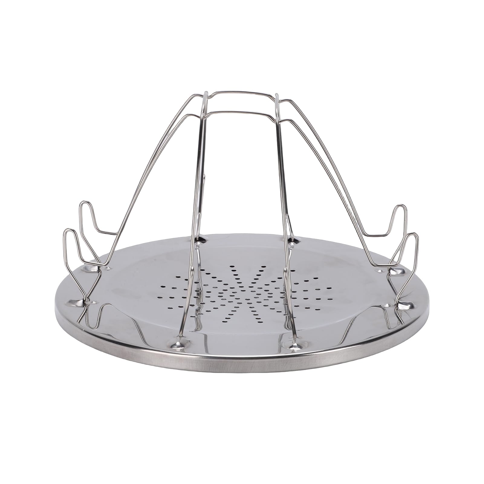 Wakects Tostadora para Acampar Tostadora de Pan Plegable de Acero Inoxidable Parrilla para Estufa de 4 Rebanadas con Base Perforada Bandeja de 8.66 Pulgadas para Acampar Picnic RV Cocina Al Aire