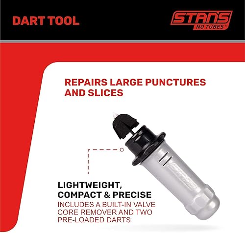 Miniatura 2 de Stans Dart - Herramienta de reparación de neumáticos sin cámara, herramienta más 2 dardos - NegroPlata