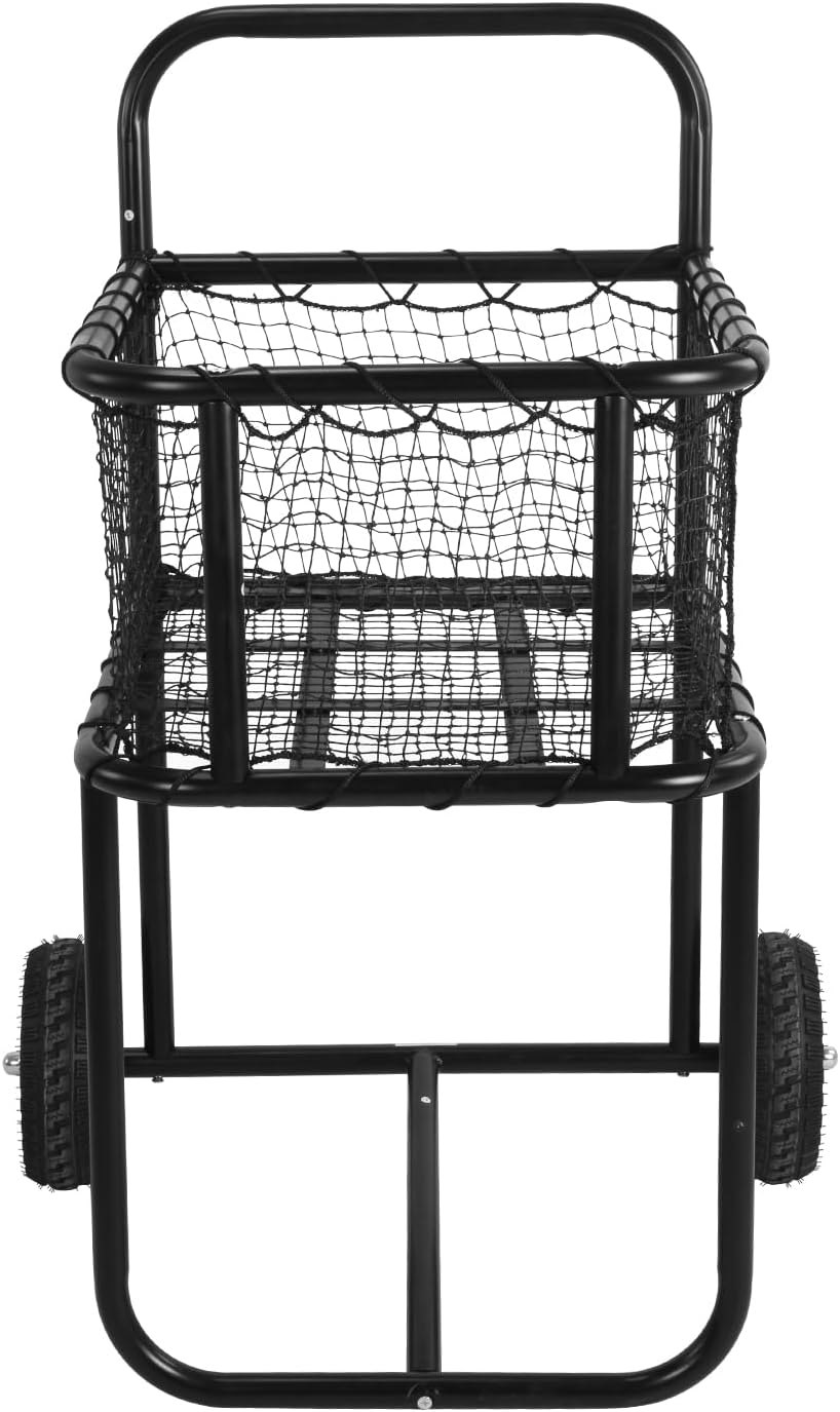 Portable Tennis Ball Hopper with Wheels Holds Hundreds of Balls Tennis Ball Basket Cart for Basketball Football Volleyball Rugby