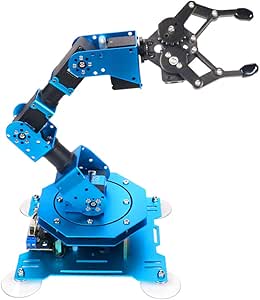 LewanSoul Robotic Arm for Arduino Coding Programming 6DOF xArm 1S STEM Educational Building Robot Arm Kits, 6 AXIS Full Metal Robotic Arm Wireless Handle/PC/App/Mouse Control Learning Robot